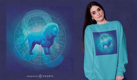 Zodiac Sign Leo Lion T Shirt Design Vector Download