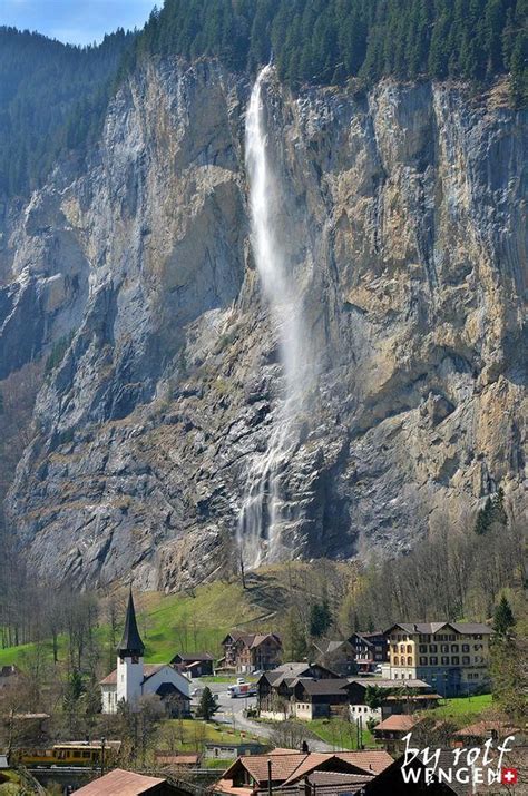 Staubbach Falls Lauterbrunnen The Bernese Oberland Switzerland