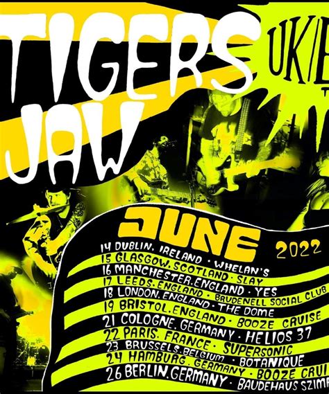 Tigers Jaw Ukeu Tour 2022 18 June 2022 The Dome Eventgig Details And Tickets Gigseekr
