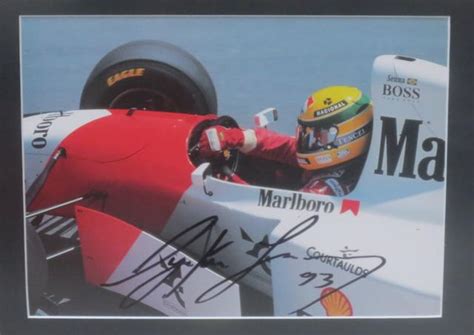 Bonhams A Signed Ayrton Senna Colour Photograph