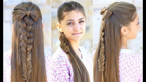 If i can do these, you can do these—trust. Half-Up Bow Combo | Cute Girls Hairstyles - YouTube