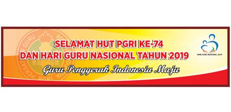 Logo Dan Spanduk Hari Guru Nasional Tahun Corel Draw Bangsa Ku Web