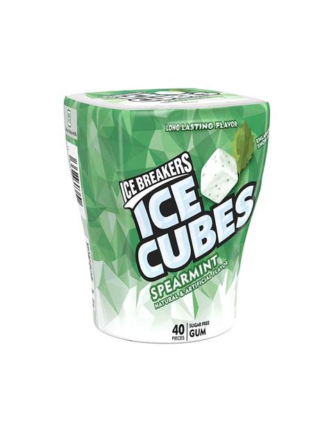 Chicles Ice Cubes Sin Azúcar Hierbabuena 40 Un Ice Breakers