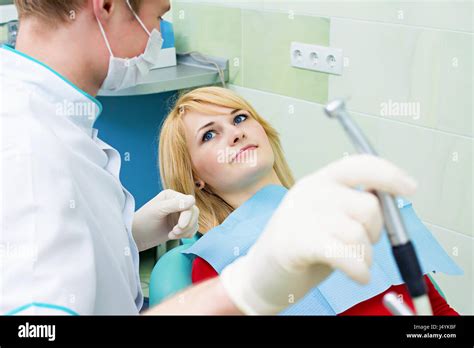 Closeup Portrait Smiling Happy Patient In Dentist Office Doctor