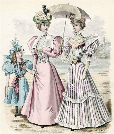 Victorian Fashion 1896 Винтажные дамы Исторические костюмы