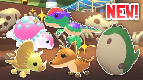 New Fossil Egg And 12 New Fossil Pets Adopt Me Update Youtube