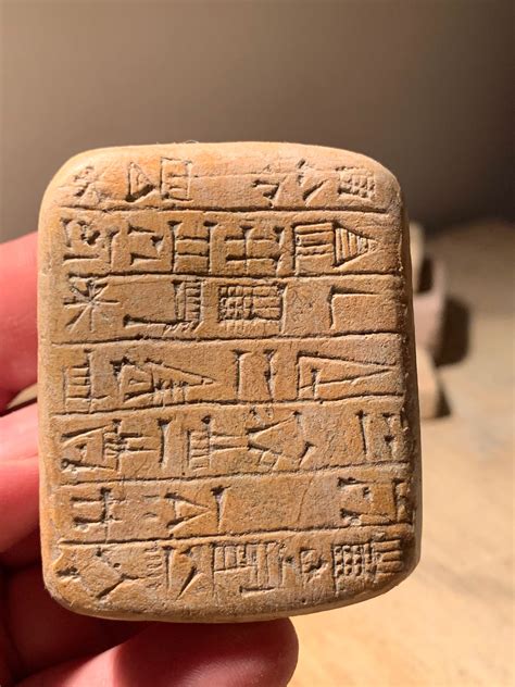 Sumerian Cuneiform Foundation Tablet Of Gudea Governor Of The City Of