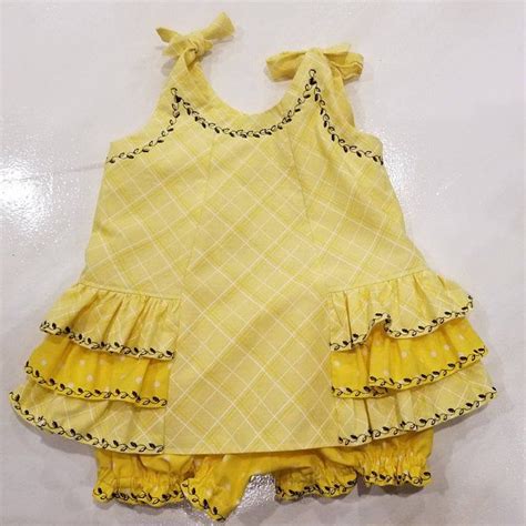 Baby Ruffled Dress And Pants Sewing Pattern Sunny Dress And Etsy