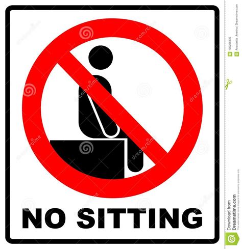 No Sitting Do Not Sit On Surface Prohibition Sign
