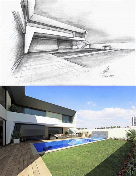 Víctor Díaz Arquitectos Sketch Perspective Drawing Architecture