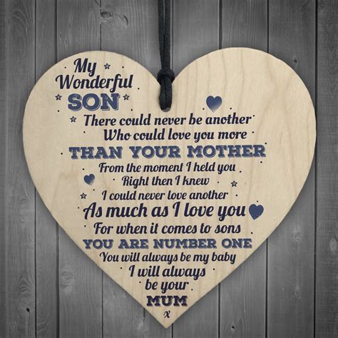 Find 3000+ creative & best happy birthday gift ideas for girls/boys, best friend male/female, husband, wife, father, son, daughter, brother & sister to choose from. My Wonderful Son Wooden Heart Mum Son Special Birthday Gift
