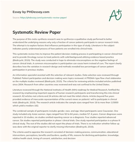 Systematic Review Paper