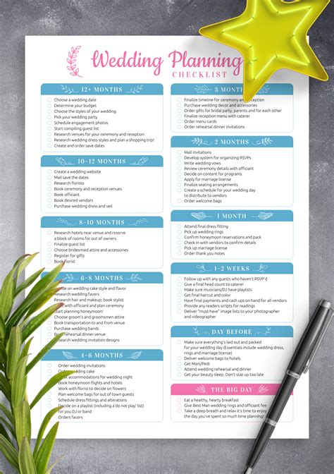 free wedding planner printable pdf free printable wedding