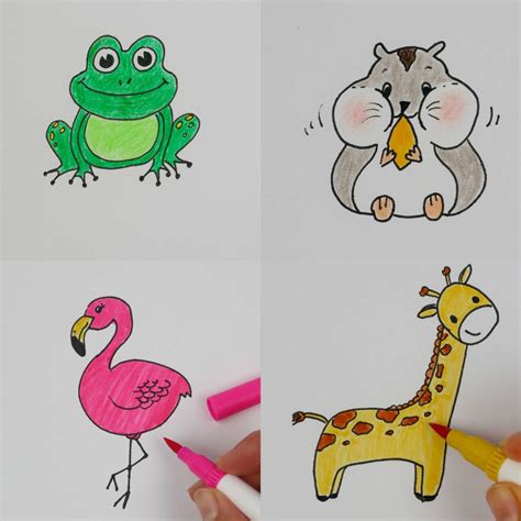 31 Cute Animal Drawings For Kids Craftsy Hacks