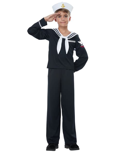 Navy Sailor Boy Marine Uniform Military Sea Force Book Week Child Boys