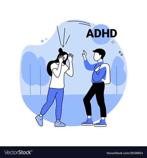 Attention Deficit Hyperactivity Disorder Abstract Vector Image
