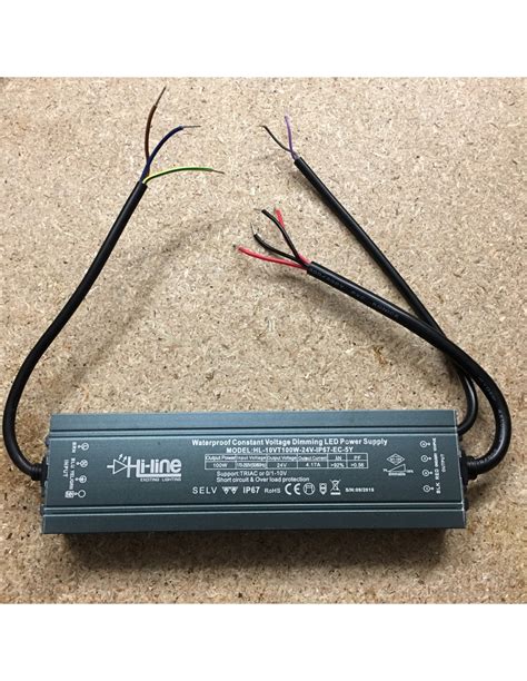 Dimmable LED Driver 24V 100W IP67 Hybrid Series (mains and 0-10V)