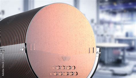 Silicon Wafer Plates For Semiconductor Manufacturing Stock Illustration