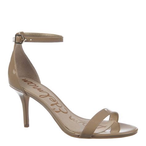 Nude Leather Patent Patti Ankle Strap Sandals Brandalley