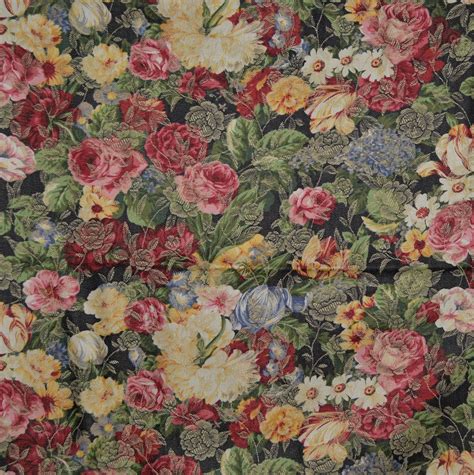 French Floral Fabric Shabby Chic Roses Fabric Yuwa Fabric Live Life