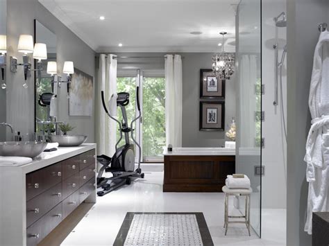 Consistent with remodeling magazine, the typical bathroom remodeling project costs $15, 800. Spa Master Bathroom With Home Gym | HGTV