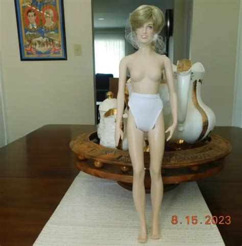 Franklin Mint Princess Diana Vinyl Doll Nude With No Flaws Or Stains W
