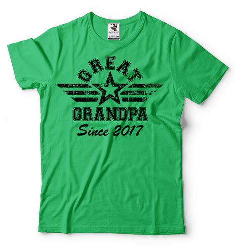 Great Grandpa Since 2017 T Shirt Great Grandfather Tee Shirt T Tee