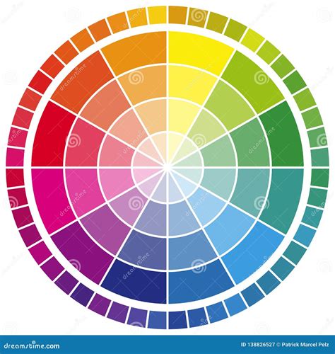Color Wheel Twelve Colors Stock Vector Illustration Of Mixture 138826527