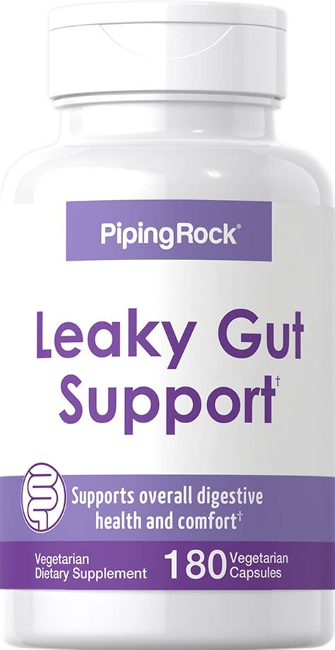 Leaky Gut Support 180 Vegetarian Capsules Pipingrock Health Products