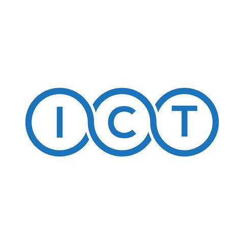 Ict Letter Logo Design On White Background Ict Creative Initials