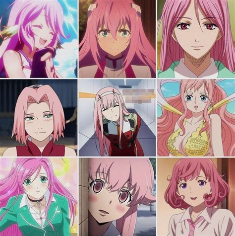 famous anime characters with pink hair anime characte