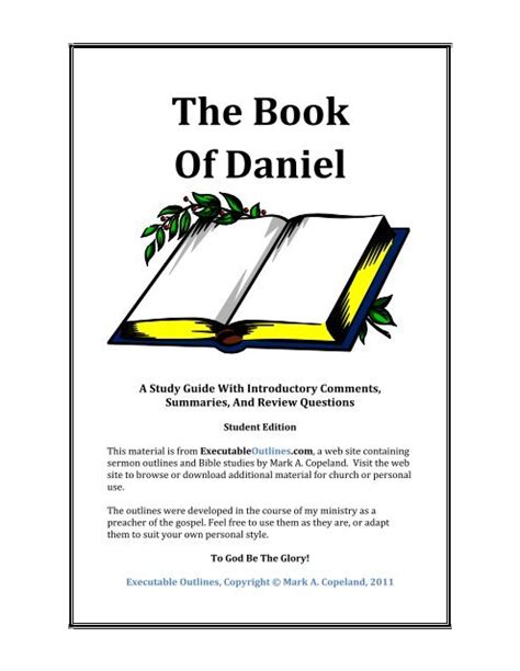 Book Of Daniel Executable Outlines