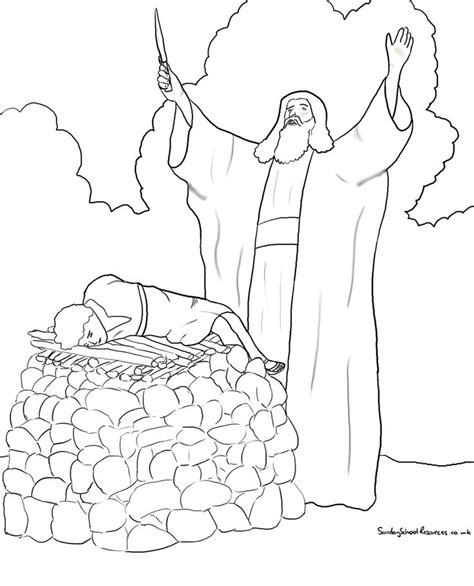 Coloring pages have a great effect on the kid's development. Abraham Offers Isaac Coloring Page | ABRAHAM & ISAAC ...