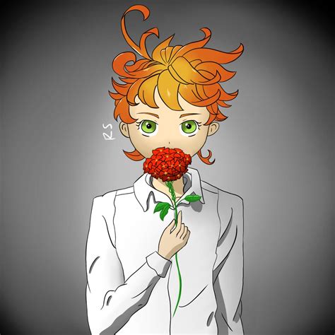 Oc Fanart Emma With The Infamous Flower The Promised Neverland Anime