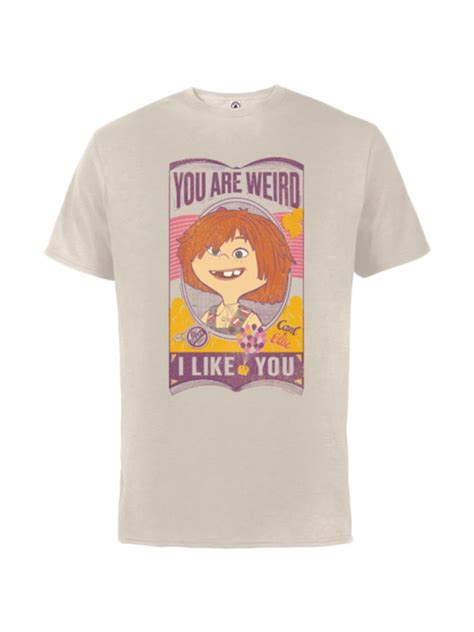 Disney And Pixars Up Ellie You Are Weird I Like You Short Sleeve Cotton T Shirt For Adults
