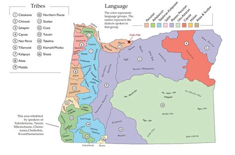 Oregontribeslanguagemap Notitle Five Oaks Museum