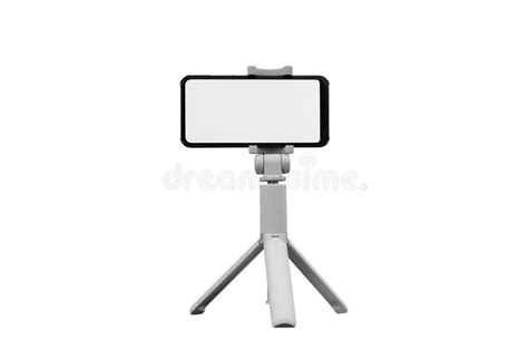 141 Professional Digital Camera Blank Screen Tripod Isolated White