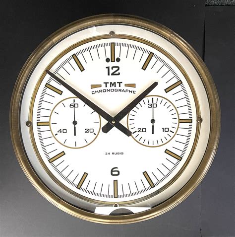 Chronograph White Wall Clock By Trademark Time 14 17