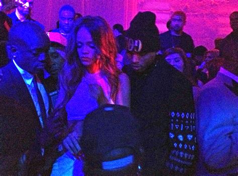 Chris Brown And Rihanna Hit Grammy Afterparty Rapper Spotted Lighting Up E Online