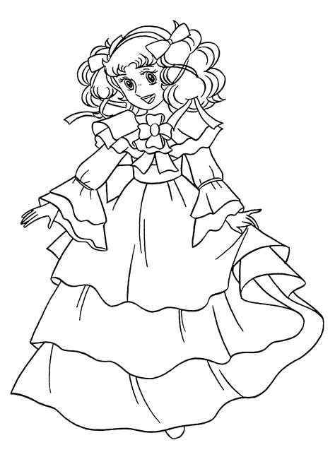candy anime girl coloring pages