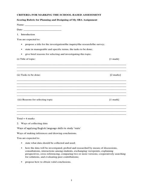 Plan Of Investigation Outline Educational Assessment Science