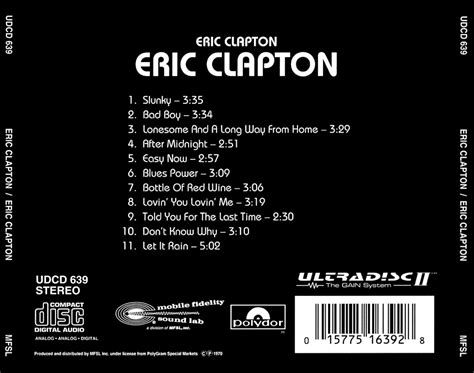 Release Eric Clapton By Eric Clapton Cover Art Musicbrainz