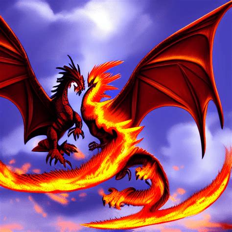 Epic Battle Between Phoenix And Dragon · Creative Fabrica