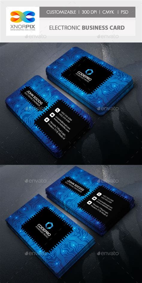 Electronic Business Card Business Card Layout Design Professional