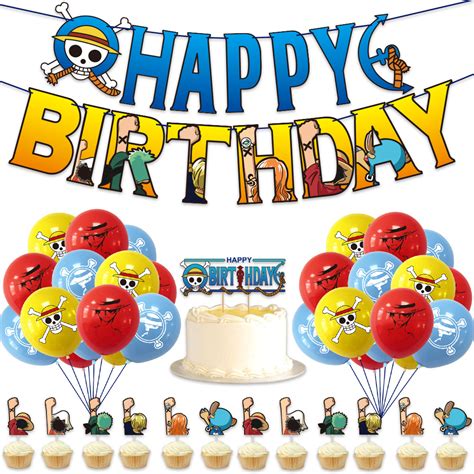 Ready Stock Anime One Piece Theme Birthday Balloons Kids Party