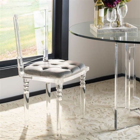 Our acrylic furniture can serve in home settings, professional workplace settings or in any event. Charming and chic, this contemporary acrylic dining chair lends a modern spin to classic French ...