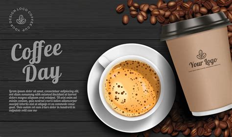 Coffee Ads Retro Style Template With Coffee Take Awaycoffee Cup And