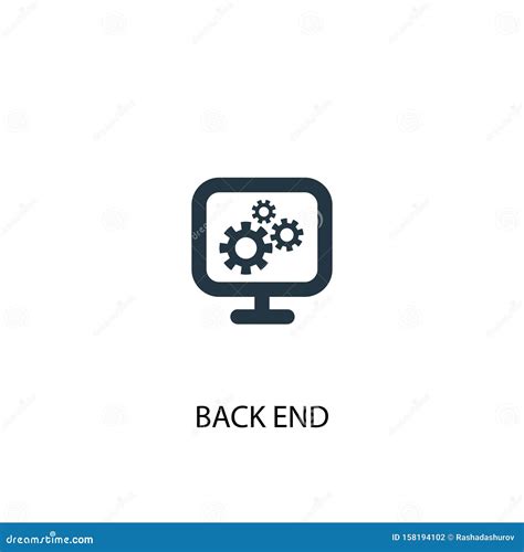 Back End Icon Simple Element Stock Vector Illustration Of Vector