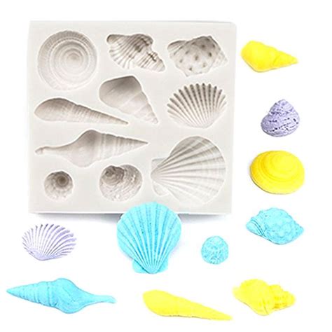 Conch Seashell Variety Silicone Mold Silicone Molds Fondant
