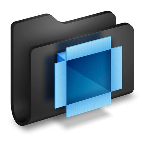 Dropbox Black Folder Icon Alumin Folders Iconpack Wil Nichols